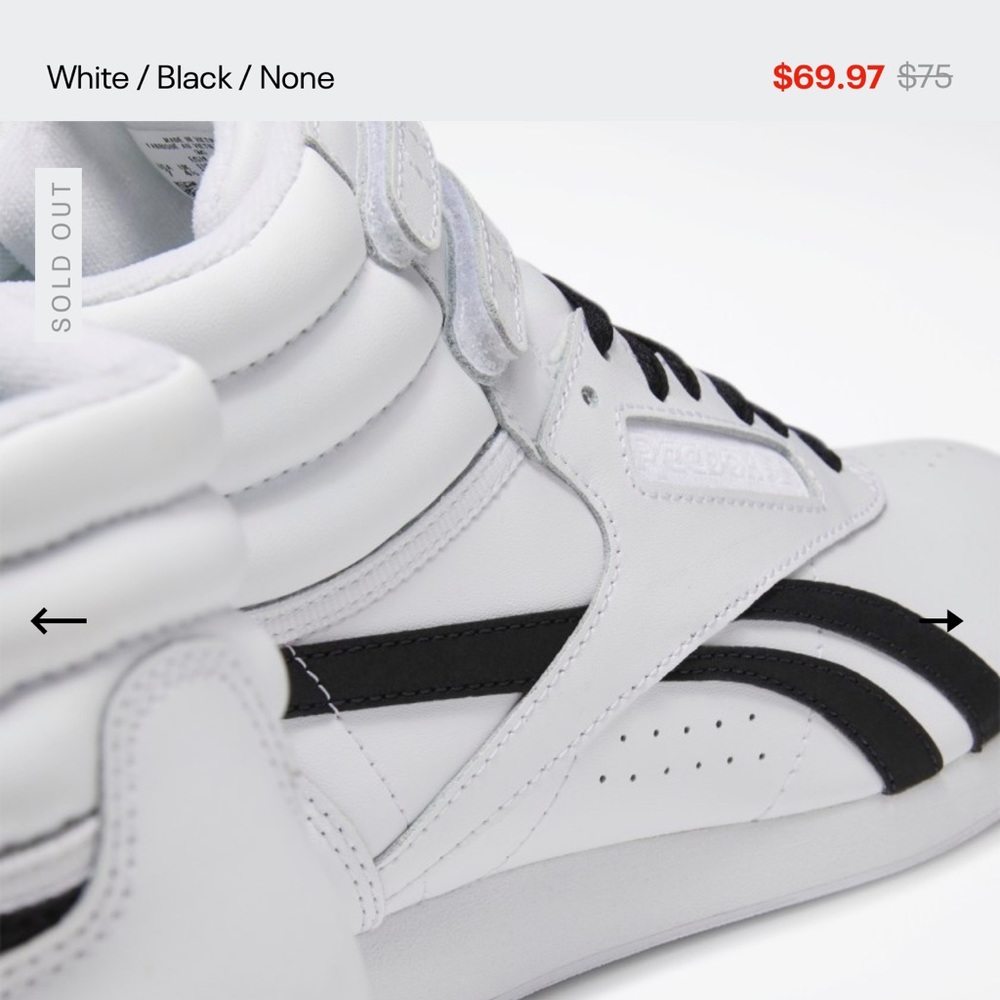 Reebok classic women training high top sneakers